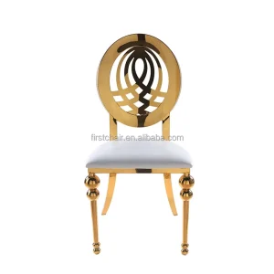 Direct Manufacturers New Upscale Stainless Steel Banquet Dining Chairs Stylish Metal Hotel Furniture for Weddings Entry Foldable