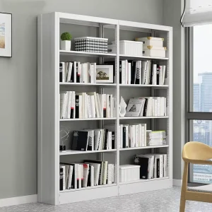 Direct Sales Guangzhou Factory High Quality 5 Tier Iron Extendable Bookshelf Modern Design Living Room School Storage Furniture