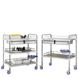 Dismantling Assembling Modern Design Stainless Steel Medical Hospital Trolley Treatment Vehicle Physiotherapy Instrument Nurse