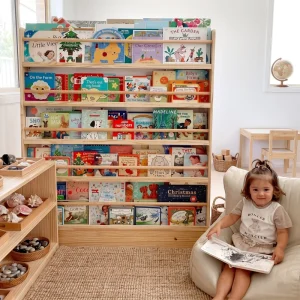 Display Montessori Wooden Kids Bookcase Bookshelf Preschool Daycare Kindergarten Nursery Classroom Storage Reading Furniture