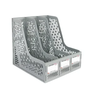 Document Rack Desktop A4 File Rack Office Organizer Desk 3 Column Magazine Storage Holders High Quality Plastic File Tray