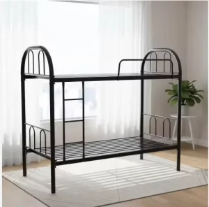 Dormitory Metal Bunk Bed Modern Hostel Iron Bunk Bed for Hotel Bedroom Apartment Students Use Double High Low Bed