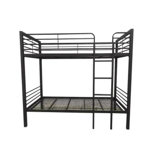 Dormitory Metal Bunk Bed School Dormitory Metal Bed Frame With Ladder Home Furniture Bedroom Adult Kids Metal Bed
