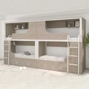 Dormitory Queen Size Good Quality Loft Bed Hostel Adult Metal Bunk Beds with Stairs for School Use