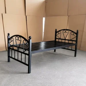 Dormitory Space Saving Double Twin King Queen Adult Iron Bed Frame for Bedroom Apartment and Hotel