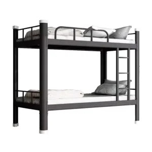 Double Deck Bed Iron Bunk Steel Frame Beds Lit Superpos En Metal Travailleur Lit Adulte Superpos