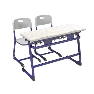 Double Desk and Chair Sets School Chairs Adjustable Desks and Chairs Useful in Student Classrooms Customizable