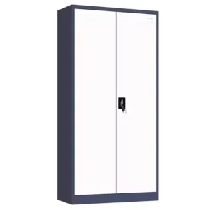 Double Door 5 Layer Steel File Cabinet Modern Black White Dust Water Resistant Large Capacity Storage Home Office Gym School