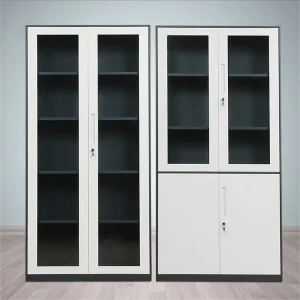 Double Glass Door Office Filing Cabinets Steel Filing Cabinet Lockable Storage Filing Cabinets for School Use Metal File Cabinet