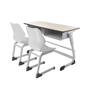 Double School Chairs and Tables Set 2 Seat Secondary School Student Desk and Chair
