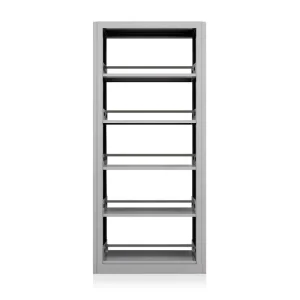 Double Sided Modern Extendable Steel Library Bookshelf with Adjustable Shelves Metal Construction for Home Furniture
