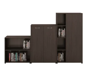 Double Sided School Library Bookcase Modern Wooden Book Display Shelf for Education Project