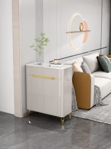 Double-Sided Shoe Cabinet Modern Design Living Room Hotel Mall Indoor Use Partition Locker MDF Material