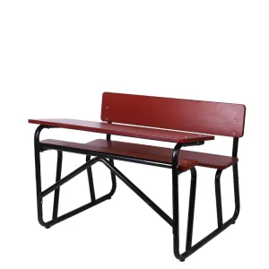 Double Student Desk Bench High Load Bearing Frame Integrated Furniture for Classroom Mass Purchase Order