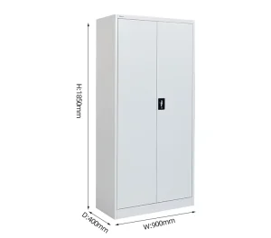 Double Swing Door 4 Shelf Steel File Cupboards Filing Cabinet
