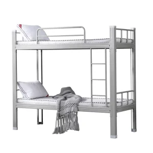 Double layer Bunk Bed Metal Frame Dormitory High Low Modern Simple Design School Student Apartment Commercial Furniture