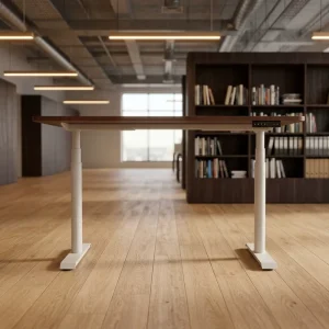 Dual Motor 3 Stage Electric Height Adjustable Metal Desk Frame Durable Modern Design for Home Office Use
