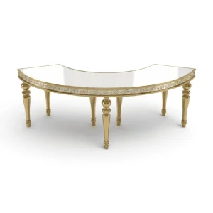 Dubai MDF S shaped Half Moon Circle Wedding Table