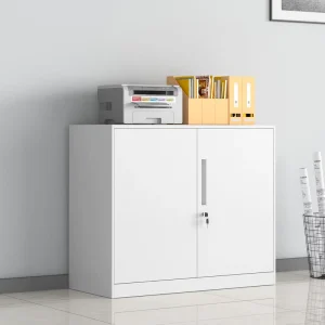 Durable 2 Door Metal Filing Cabinet Modern Metal Filing Locker Cabinet Suitable for Study School Gym and Hotel Office Furniture