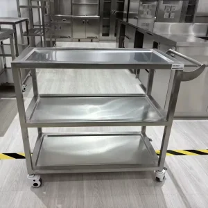 Durable 304 Stainless Steel Multi purpose Trolley Hospital Medical Trolley Laboratory Equipment Trolley Cleanroom Trolley