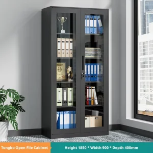 Durable Adjustable Full body Steel Double Door Filing Cabinet for Use in Hospitals Gyms and Schools