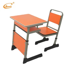 Durable Adjustable School Desk and Chair Set with Thick Widened Tabletop Anti Slip Feet