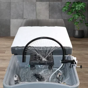 Durable Black Coated Metal Adjustable Elbow Circulating Water Pump Full Surround Waterfall Frame with Pump