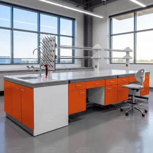 Durable Chemistry Laboratory Benches Workstation Full Steel Lab Tables for School and Hospital
