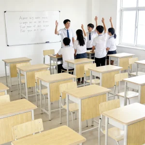 Durable Classroom Single Desk and Chair Set Economical Durable School Furniture for Students