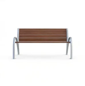 Durable Commercial Park Seating Cast Aluminum Wood Slat Moisture Proof Heat Resistant Crack Resistant Outdoor Bench for Outdoor