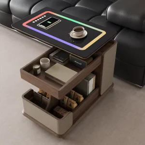 Durable Convertible Solid Wood Multifunctional Coffee Table with Storage Modern Lift Tea Table