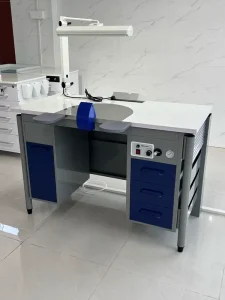 Durable Dental Laboratory Furniture Single Person Dental Lab Technician Work Bench Table