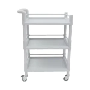 Durable Easy Clean Modern 3 Layered Hospital Medical Trolley Emergency Equipment Utility Cart ABS Plastic Silent 4