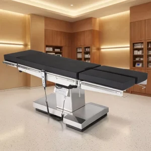 Durable Electric Operating Table Electrostatic Sprayed Steel Frame L shape Handle Hospital Surgical CE Certified