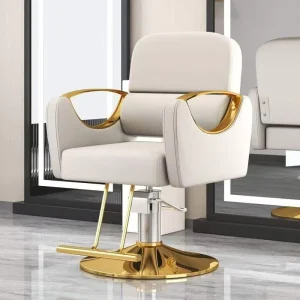 Durable Ergonomic Modern Stainless Steel Synthetic Leather Adjustable Rotating Haircut Chair for Barber Shop Salon Living Room