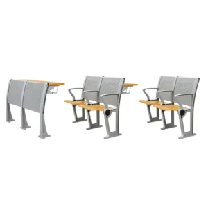 Durable Fixed Modern Lecture Hall Desk and Chair Set for Universities Ergonomic Tiered Classroom
