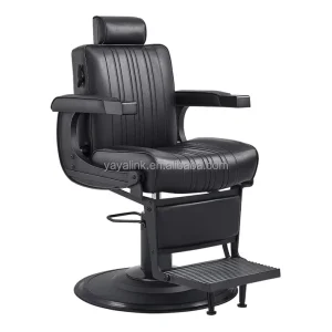 Durable Luxury Leather Barber Chair for Salons Portable Vintage Brown Salon Equipment