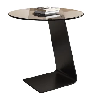 Durable Luxury Modern Marble and Glass Sofa Side Table Living Room Small Movable Coffee Table Furniture Hotel Metal Corner Table