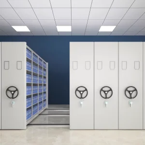 Durable Mechanical Mobile Shelving High Density Storage Cabinet for Professional Archive Room
