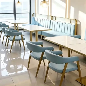 Durable Mental Frame Restaurant Bench Seating Restaurant Sets Restaurant Furniture Table for Restaurant Restaurant Chairs