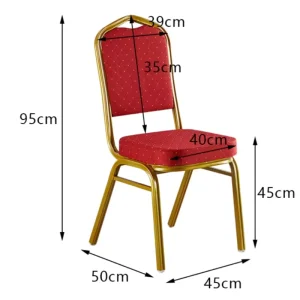 Durable Metal Stackable Dining Banquet Chairs for Events Weddings Hotels Home Bars Churches Hospitals Living