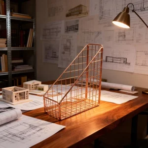 Durable Metal Wire Basket Magazine Storage Rack on Countertop Multifunction Rack