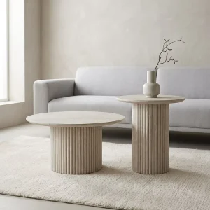 Durable Minimalist Design Living Room Coffee Table Indoor Coffee Table Set with MDF