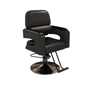 Durable Modern Barber Salon Chair with Rotatable Lifting Armrests for Hair Cutting Ironing Dyeing