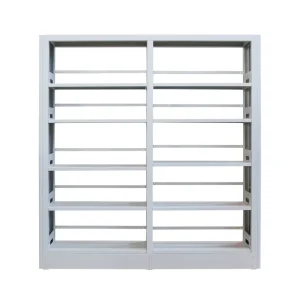Durable Modern Design Double Sided Steel Bookshelf Metal Library Furniture for School Library Supermarket Bookstore Living Room