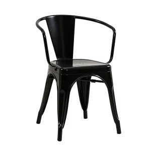 Durable Modern Industrial Antique Iron Restaurant Cafe Dining Chair with Backrest Waterproof Ergonomic Design