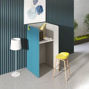 Durable Modern Office Cubicle Workstation Wooden Legs USB Charging Eco Friendly for Long Term Corporate School High Density Use