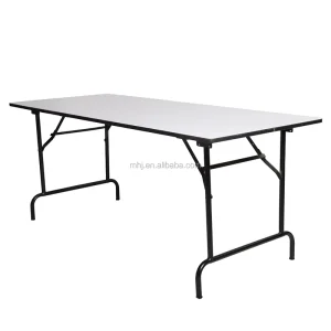 Durable Modern Plywood Folding Rectangle Hotel Banquet Table Outdoor Dining Living Room Use