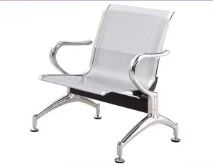 Durable Modern Public Waiting Chair Steel Frame with PU Leather Cushion for School Office Hospital Reception Areas
