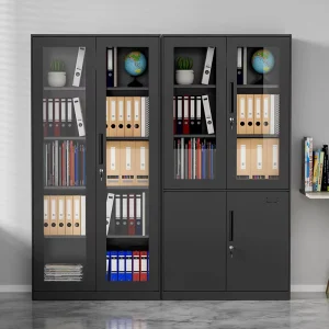 Durable Modern Style Double Door Lockable Steel Filing Cabinet for Home Office School Hospital